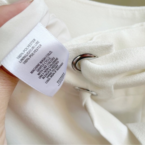 Leith High Waist White Pants with Tie Waist detail - Picture 7 of 7